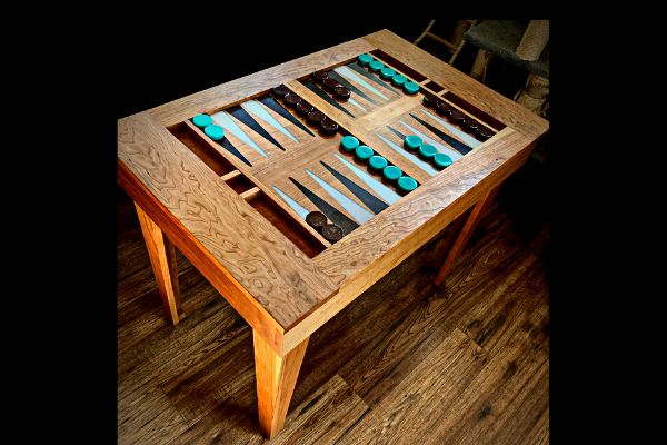 Wood Backgammon table