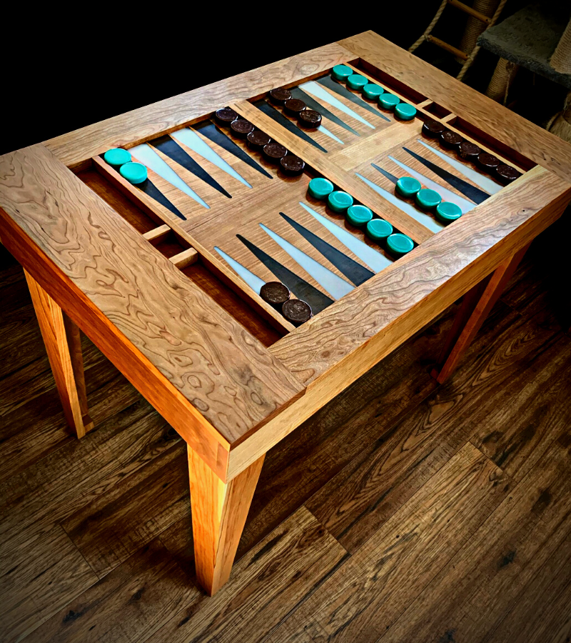 Juniper wood game table